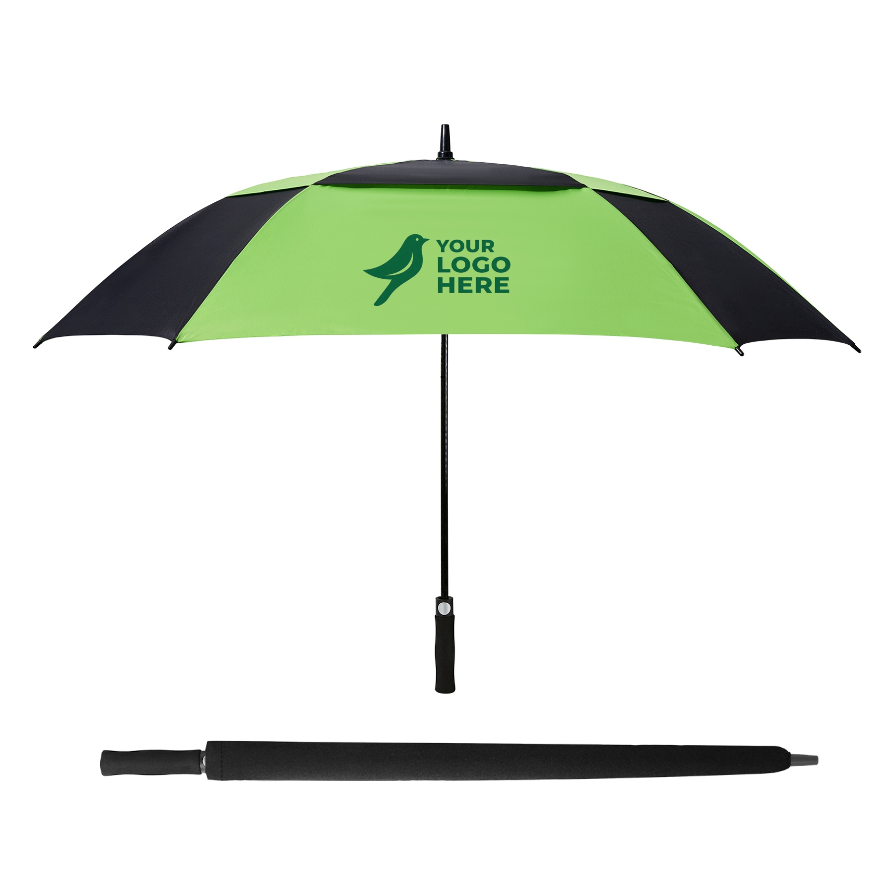 F0011 60" Arc Windproof Vented Auto-Open Square Golf Umbrella